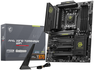 MSI MAG X870 TOMAHAWK WIFI, ATX,Socket AM5, AMD Tyzen 9000, Dual Channel DDR5 up to 8400+(OC)MHz, 3x PCIe x16 slots, 4x M.2 slot, 4xUSB 2.0, 3xUSB 5Gbps A, 2xUSB 10Gbps A, 1xUSB 10 Gbps C, 2xUSB 40Gbps C,1x HDMI, 2xDP, 5G LAN, 7.1 Audio, 3y warranty