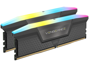 CORSAIR VENGEANCE RGB DDR5 32GB (2x16GB) DDR5 6000 CL36-44-44-96 1.4V AMD EXPO Memory - Grey, 0840006679653