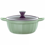 BUYDEEM Cast Aluminium Nonstick Stockpot 4,5L, model CP152, color Cozy Greenish