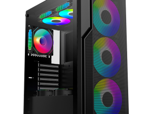 Chassis FC-C01 ARGB 7 slots; 1x Type-C, 3x USB 3.0; 3 x12cm ARGB front;  1 x12cm ARGB back; Without PSU