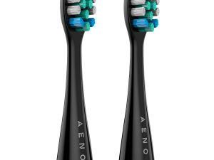 AENO Replacement toothbrush heads, Black, Dupont bristles, 2pcs in set (for ADB0002S/ADB0001S)