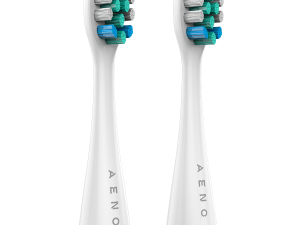 AENO Replacement toothbrush heads, White, Dupont bristles, 2pcs in set (for ADB0007/ADB0008)