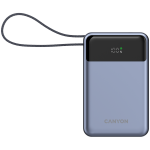CANYON power bank OnPower 600 built-in cable 20000 mAh PD65W Dark Grey