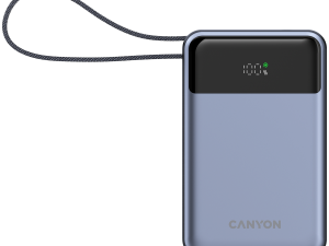 CANYON power bank OnPower 600 built-in cable 20000 mAh PD65W Dark Grey