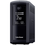 CyberPower UPS с AVR ,Line-Interactive, LCD display,700VA/390W, 4x Schuko, Runtime at 90W ( min ):33, Surge and Spike protection; VP700ELCD