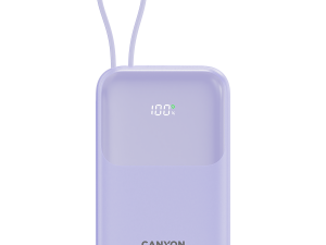 CANYON power bank OnPower 101 built-in cable 10000 mAh PD22.5W Purple
