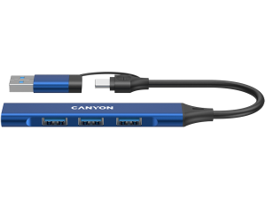CANYON hub DS-02 4in1 USB-A/C Blue