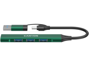 CANYON hub DS-02 4in1 USB-A/C Green