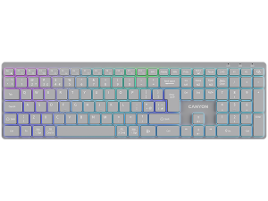 CANYON keyboard HKB-W11 UK/US RGB Dual Mode Wireless Grey