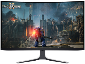 Dell Alienware AW3225QF Gaming Monitor, 32"(31.6") QD OLED UHD 3840x2160 240Hz AR, 1000 cd/m2 (HDR peak), 1m:1, 0.03ms, 178/178, 1xDP 1.4, 2xHDMI 2.1, 1xUSB Type-B up, 2xUSB Type-A down, 1xUSB Type-C down, NVIDIA G-SYNC, Height, Tilt, Swivel, Pivot