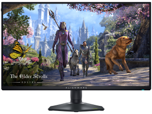 Alienware AW2725QF Gaming Monitor, 27" 16:9 IPS 3840x2160 up to 180Hz or 1920x1080 up to 360Hz, 0.5ms GtG, 1000:1, 400 cd/m2, G-Sync, 2x HDMI, 1xDP, 3xUSB 3.2, 1xUSB-C (15W), Tilt, Swivel, Pivot, Height Adj, 3Y