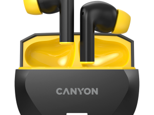 CANYON headset HEXAGON 7 TWS ANC+ENC Wireless Charge Black Yellow