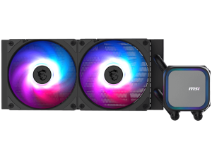 MSI MAG CORELIQUID A13 240, 2x120mm Pre-installed ARGB Daisy Chain Fans, Replacable Top Cover, Copper Base Intel LGA 1700/1851, AMD AM5/AM4, 3Y Warranty