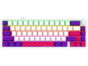 LORGAR KBP70MW, Wireless 65% Mechanical Gaming Keyboard Pro, White, EN layout