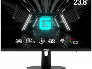 MSI G244F E2 Gaming Monitor, 23.8" 180Hz, FHD (1920x1080) 16:9, Rapid IPS Anti-glare, 1ms, 300nits, 1000:1, 178/178, Adaptive-Sync, Tilt, 1x DP, 2x HDMI, 3Y Warranty
