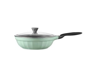 BUYDEEM Cast Aluminum Nonstick Frying Pan 30 cm, model CP102, color Cozy Greenish
