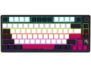 LORGAR KBP7075W, Wireless 75% Mechanical Gaming Keyboard Pro, Black/red, EN layout