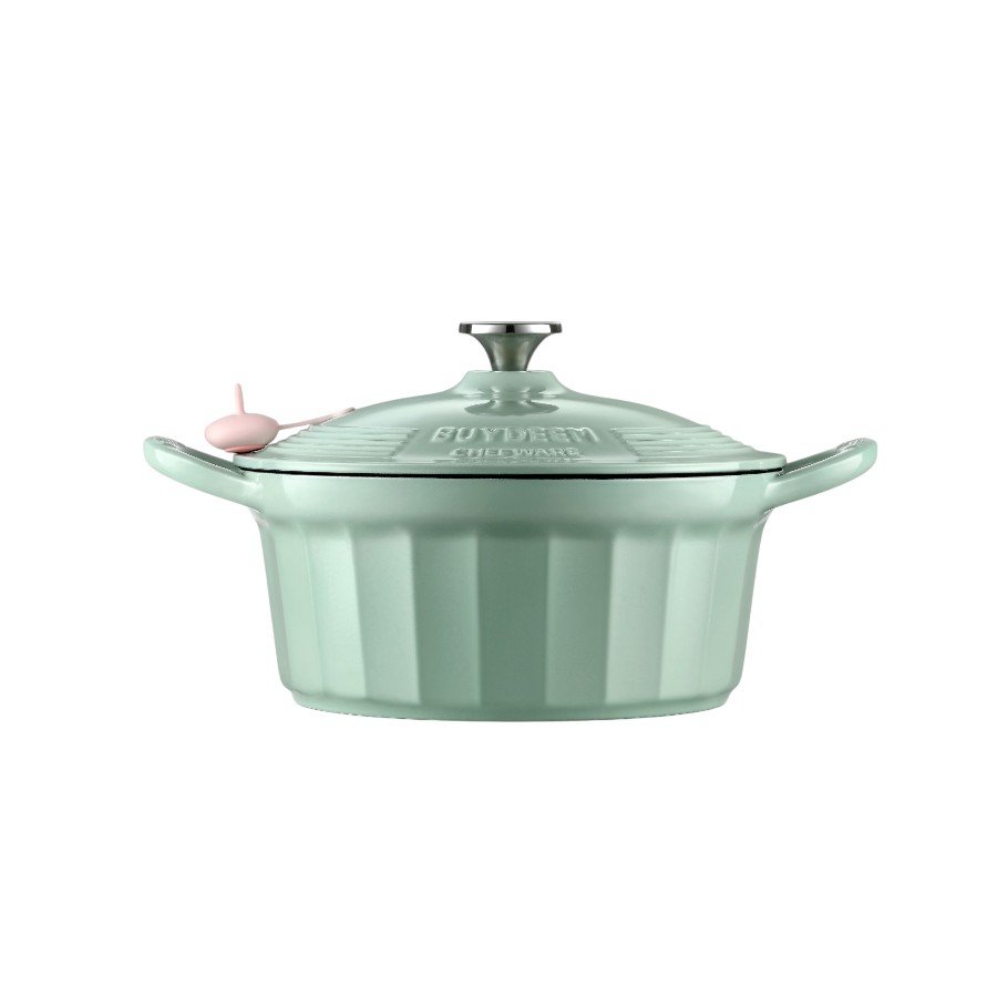 BUYDEEM Enameled Cast Iron Dutch Oven 3,9L, model CP551, color Cozy Greenish