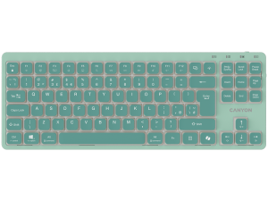 CANYON Keyboard OnType 10 Low Profile EN Wired Green