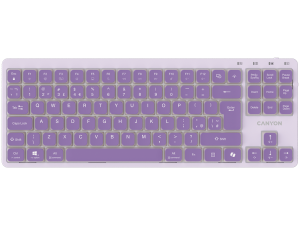 CANYON Keyboard OnType 10 Low Profile EN Wired Violet