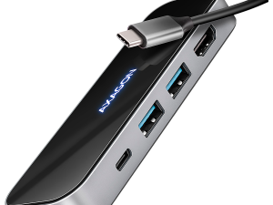 AXAGON HMC-6GLN 2x USB-A 5Gbps, 1x USB-C 5Gbps, 4K/60Hz HDMI, RJ-45, USB 3.2 Gen 1 hub, PD 100W, 20cm USB-C cable