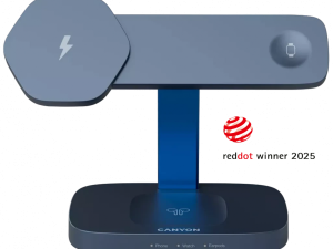 CANYON Wireless Charging Station Hexagon 310 3in1 DarkGrey/Blue