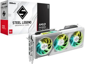 ASROCK Video Card AMD Radeon RX 9070 XT Steel Legend 16GB GDDR6 256-bit HDMI 3x DP
