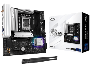 ASROCK MB Desktop B860M Pro Rs Wi-fi, S.1851, 4x DDR5, 1x PCIe 5.0 x16, 1x PCIe 4.0 x4, 1x Blazing M.2, 2x Hyper M.2, 4x SATA3, 2x USB-C, 8x USB 3.2, 6x USB 2.0, 1x RJ-45 2.5GB Lan, 802.11axe Wi-Fi 6E + Bluetooth 5.3, ATX