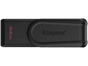 Kingston  64GB Portable USB 3.2 Gen 1 DataTraveler Exodia S (Black/Black)