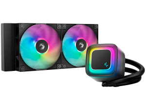 DeepCool LE240 V2, 240mm CPU Liquid Cooler, 2x120mm PWM ARGB Fans, ARGB block, Black, LGA1851/1700/1200/1151/1150/1155, AMD AM5/AM4, R-LE240-BKAMMC-G-2
