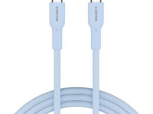 CANYON cable OnWire 60CL C-C 60W COLOR Braided 1m Light Blue