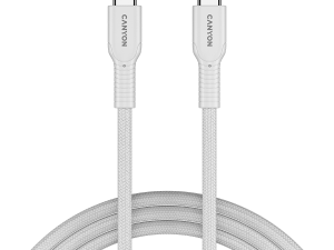 CANYON cable OnWire 60CL C-C 60W COLOR Braided 1m White