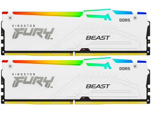 Kingston 32GB 6000MT/s DDR5 CL36 DIMM (Kit of 2) FURY Beast White RGB EXPO