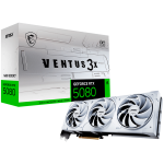 MSI Video Card Nvidia GeForce RTX 5080 16G VENTUS 3X OC WHITE, 16GB GDDR7, 256bit, Effective Memory Clock: 30000MHz, Boost: 2640 MHz, 10752 CUDA Cores, PCIe 5.0, 3x DP 2.1b, HDMI 2.1b, RAY TRACING, Triple Fan, 1x16pin, 850W Recommended PSU, 3Y
