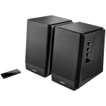 Edifier R1700BT 2.0 Bookshelf Speakers, BT V5.1, RCA, 0.75-inch Tweeters, 4-inch Drivers, 66W (RMS), Control Knobs and Remote Control, Black