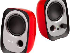 Edifier R12U 2.0 Audio System, USB, AUX, 2.25-inch Drivers, 4W (RMS), Volume Control, Red