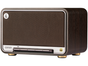 Edifier D32 2.1 Speaker, BT V5.3, Wi-Fi, AUX, USB-C, 1x 4-inch Midrange Driver, 2x 1-inch Tweeters, 60W (RMS), Black Walnut
