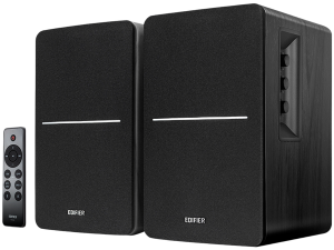 Edifier R1280DBs 2.0 Bookshelf Speakers, BT V5.1, Optical, Coaxial, RCA, 0.5-inch Tweeters, 4-inch Drivers, Sub-Out, 42W (RMS), Control Knobs and Remote Control, Black