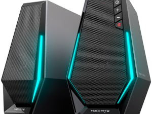 Edifier G1500 2.0 Audio System, BT V5.3, USB, AUX, 2.5-inch Drivers, RGB Lighting, 5W (RMS), Black