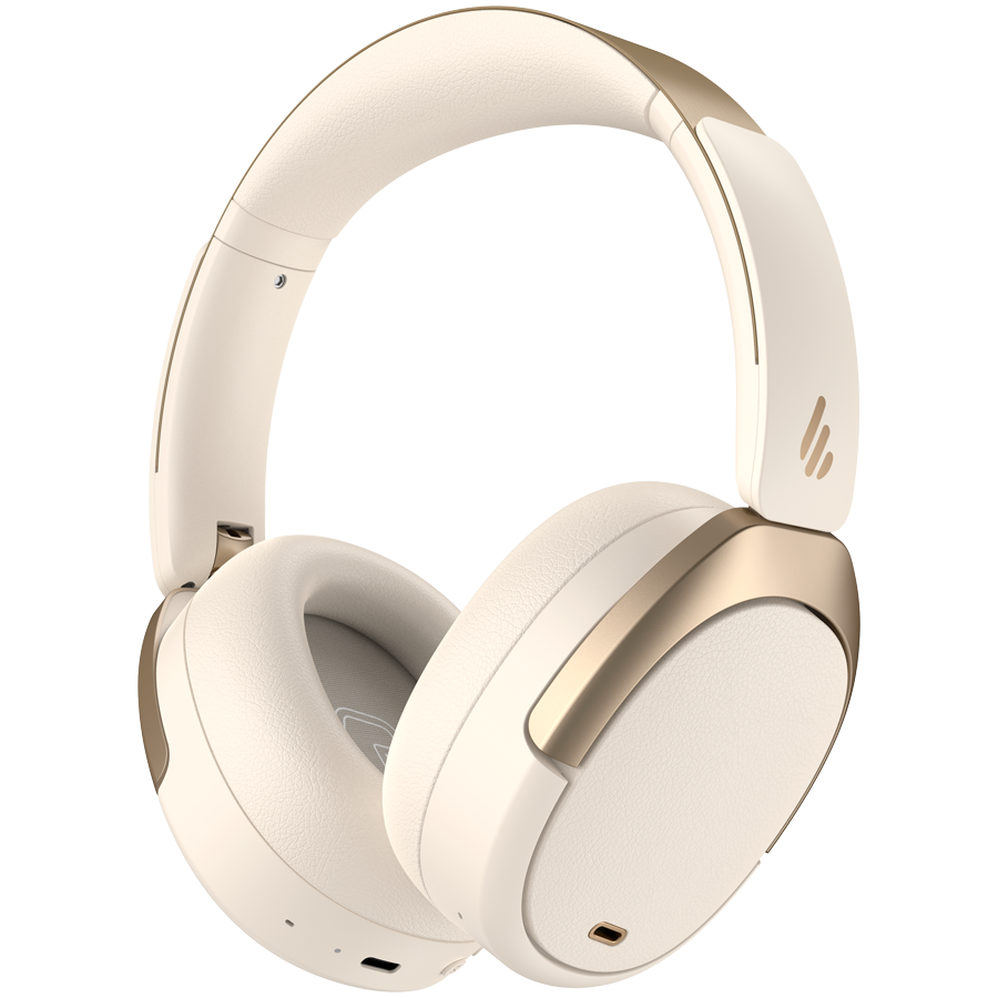 Edifier WH950NB Wireless Over-Ear Headphones, 40mm Dynamic Titanium-Coated Drivers, BT V5.4, ANC, Hi-Res Audio Certification, Up To 80H Battery, USB-C, Ivory