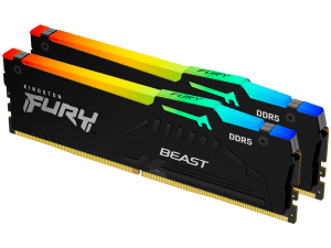 Kingston 64GB 6000MT/s DDR5 CL30 DIMM (Kit of 2) FURY Beast RGB EXPO
