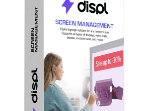 Displ, Digital Signage CMS, Screen Management type, 1 year