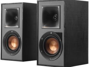 Klipsch Reference R-41PM Powered Bookshelf Speakers, Black, Pair