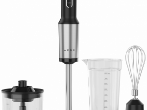 Hand Blender, 1200W in CB, Black, Tiger Teeth Cutter, Whisk, Food Processor, Cup