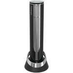 Prestigio Maggiore, smart wine opener, 100% automatic, opens up to 70 bottles without recharging, foil cutter included, premium design, 480mAh battery, Dimensions D 48*H228mm, black + silver color.
