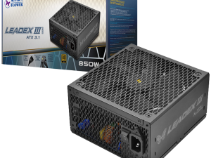 Super Flower Leadex III Gold 850W ATX 3.1, 80 Plus Gold, Fully Modular, Flat Black Cables, 140mm Fan, 150mmx150mmx86mm, 7 Year Warranty