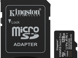 Kingston 128GB microSDXC Canvas Select Plus Gen3 150MB/s A1 Card + Adapter