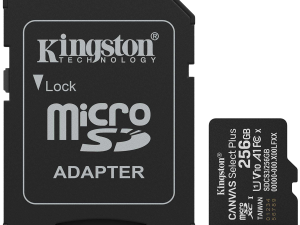 Kingston 256GB microSDXC Canvas Select Plus Gen3 150MB/s A1 Card + Adapter