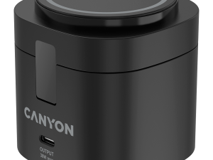 Canyon 4 in 1 Wireless Charging Stand, 30W max, Size: 70x70x70.3mm, weight: 414g, with 65W charger and 1M cable, black