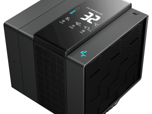 DeepCool ASSASSIN IV VC VISION, CPU Air Cooler, 1x120mm + 1x140mm FDB Fans, Fan Speed Switch, Digital Display, Vapor Chamber, TDP 300W, 7 Heatpipes, LGA20xx/1851/1700/1200/115x, AMD AM5/AM4, 147x144x172 mm(LxWxH), 6Y, R-ASN4-BKNVMD-G
